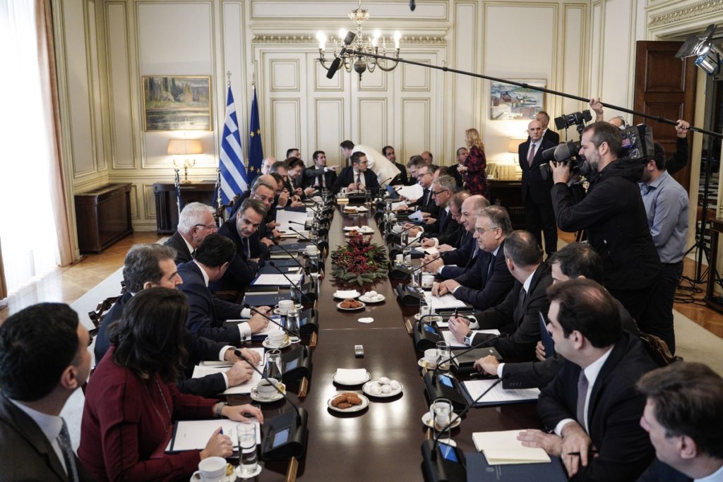 Cabinet meeting; Governing Council; Maximos Mansion; politician; right wing; Κυβερνητικό Συμβούλιο; Μέγαρο Μαξίμου; πολιτικός; υπουργικό συμβούλιο;