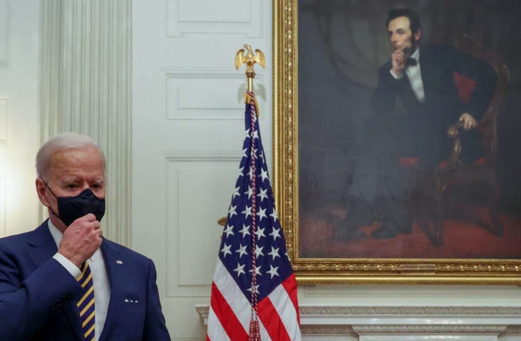 U.S. President Biden speaks about economic recovery plans during coronavirus response event at the White House in Washington