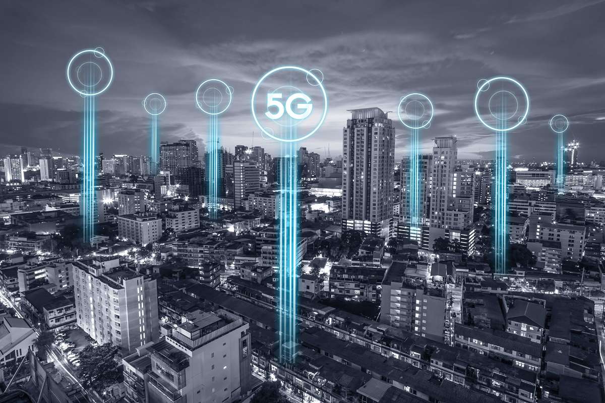 5g communication network connection for internet concept or tech