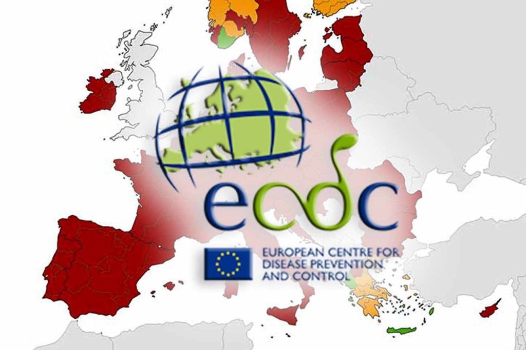 Κόκκινη η Ελλάδα και στους χάρτες ECDC