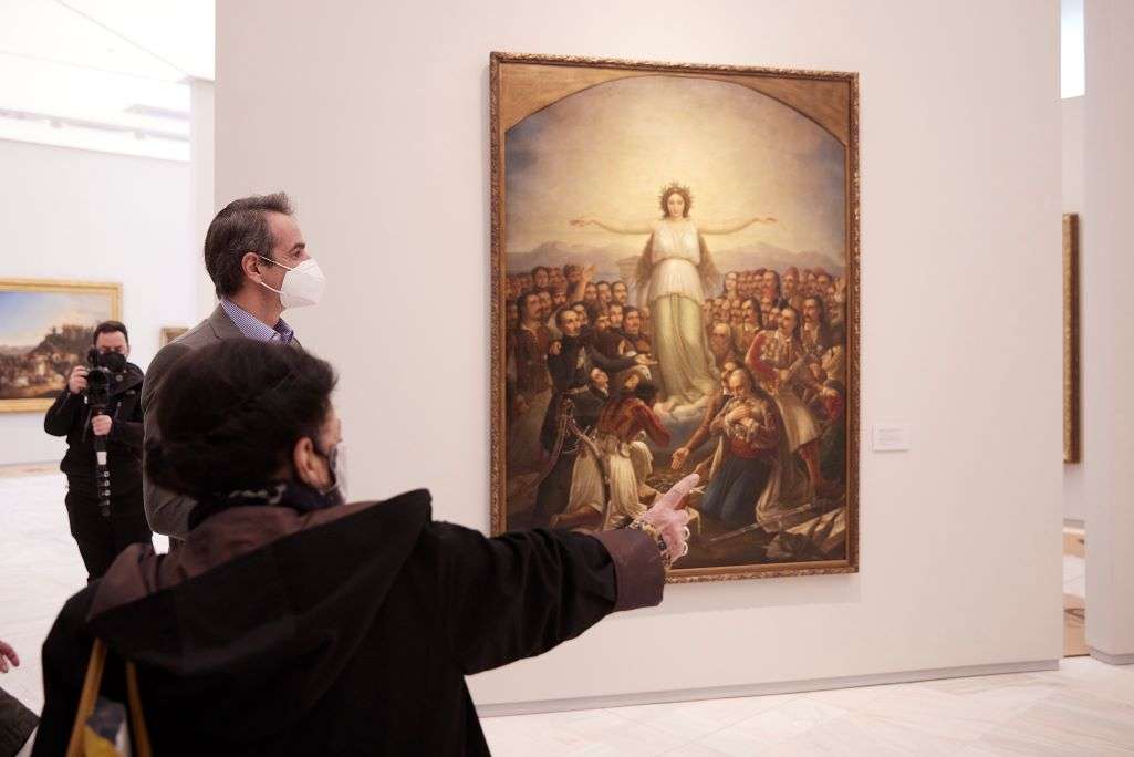 Επίσκεψη του Κυρ. Μητσοτάκη στην Εθνική Πινακοθήκη