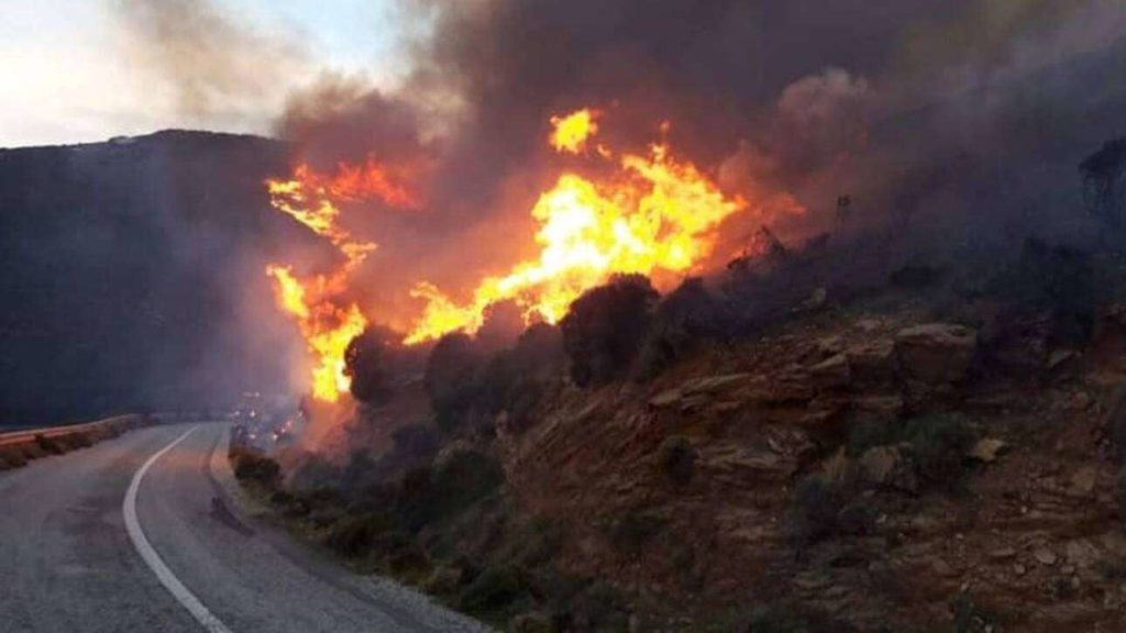Ενισχύονται οι πυροσβεστικές δυνάμεις στην Άνδρο