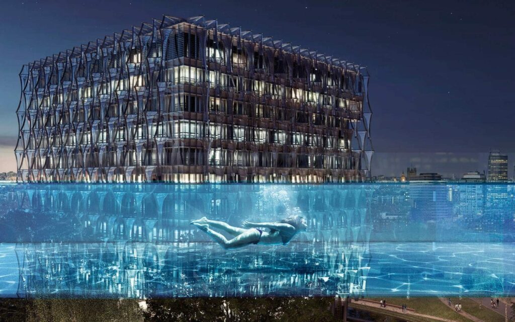 Sky Pool: Η πρώτη ιπτάμενη, πισίνα του κόσμου άνοιξε στο Λονδίνο