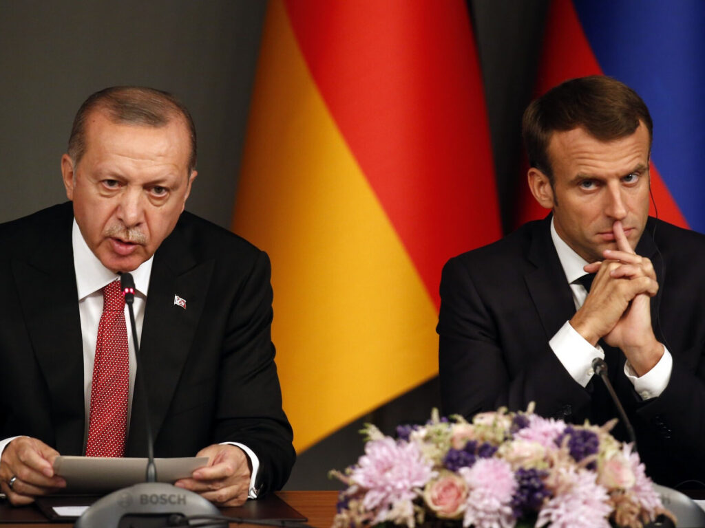 Recep Tayyip Erdogan,Angela Merkel,Emmanuel Macron,Vladimir Putin,Akiko