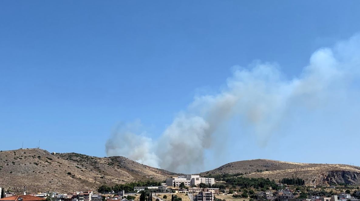 Χαλκίδα φωτιά κοντά σε κατοικημένη περιοχή -Συναγερμός στην Πυροσβεστική