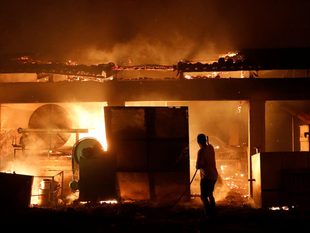 Wildfire erupts on Evia island