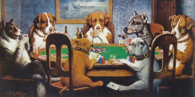 Σκύλοι παίζουν poker