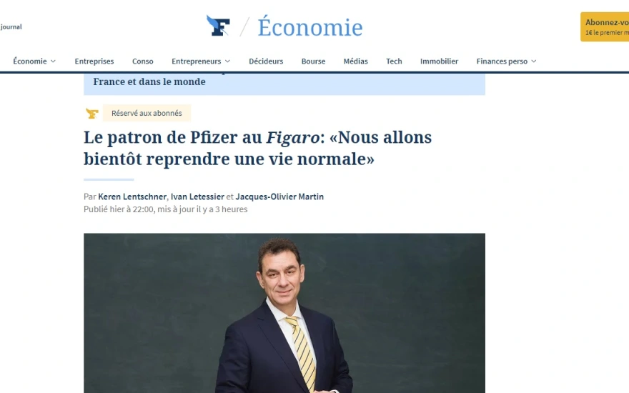 Μπουρλά στη Le Figaro: «Την άνοιξη πιθανότατα θα πάρουμε τις ζωές μας πίσω»