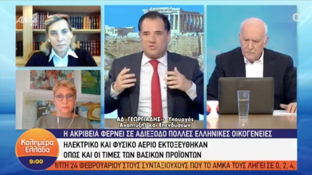 Ένταση με Γεωργιάδη και δημοσιογράφο στον «αέρα»: «Σταματήστε την κλάψα, κυρία μου»