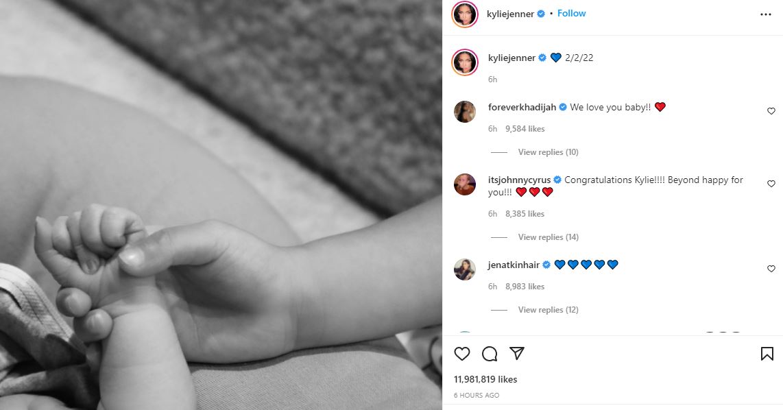 Η Kylie Jenner έγινε μητέρα για δεύτερη φορά - Η φωτογραφία στο Instagram