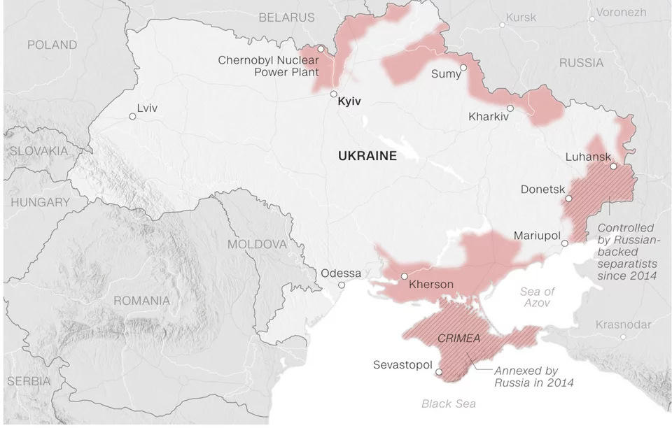 Πόλεμος στην Ουκρανία: Αυτές είναι οι περιοχές που έχουν καταλάβει οι Ρώσοι