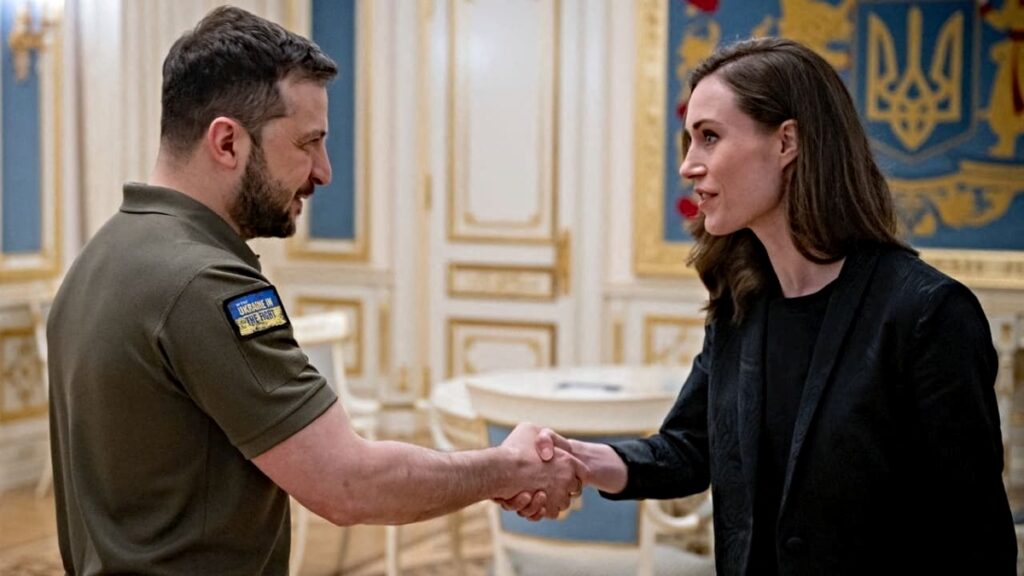 Βολοντίμιρ Ζελένσκι, Σάνα Μάριν.