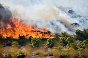 Φωτιά στην Κερατέα – Σηκώθηκαν αεροσκάφη