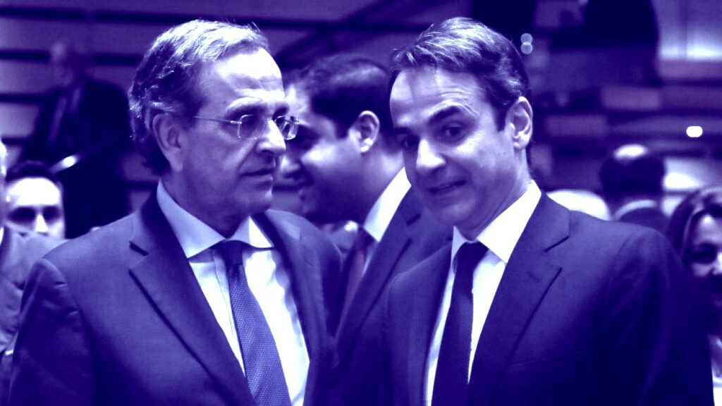 Το μήνυμα Σαμαρά από τον Πειραιά, εκ δεξιών του Μητσοτάκη