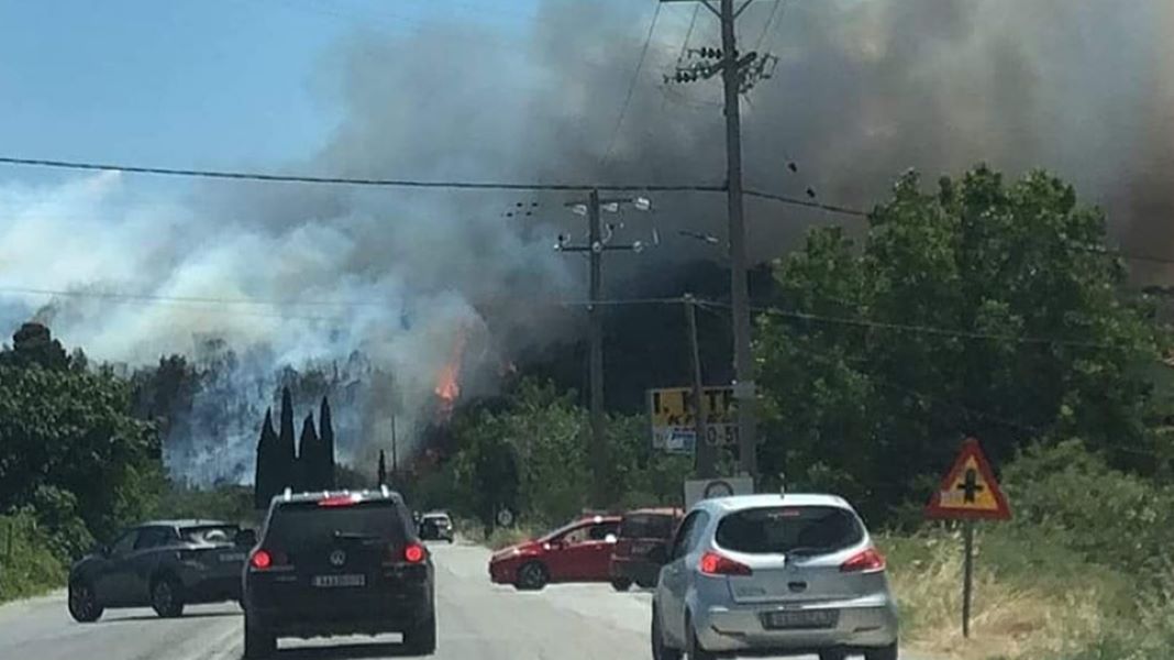Εύβοια: Μεγάλη φωτιά στο Αλιβέρι - Καίει δασική έκταση κοντά σε κατοικημένη περιοχή (ΦΩΤΟ)