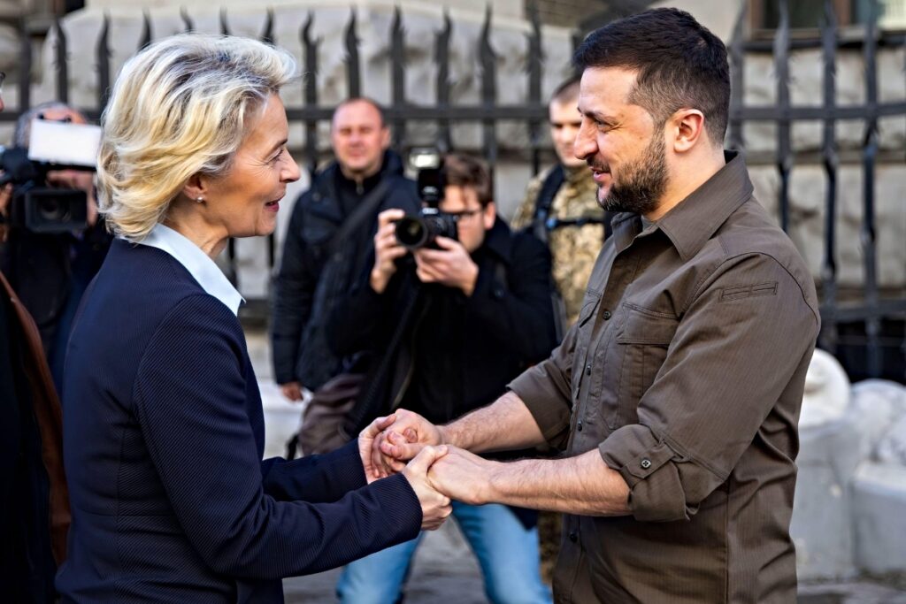 Ούρσουλα φον ντερ Λάιεν, Βολοντίμιρ Ζελένσκι.
