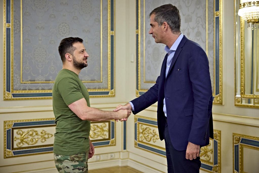 Βολοντίμιρ Ζελένσκι, Κώστας Μπακογιάννης.
