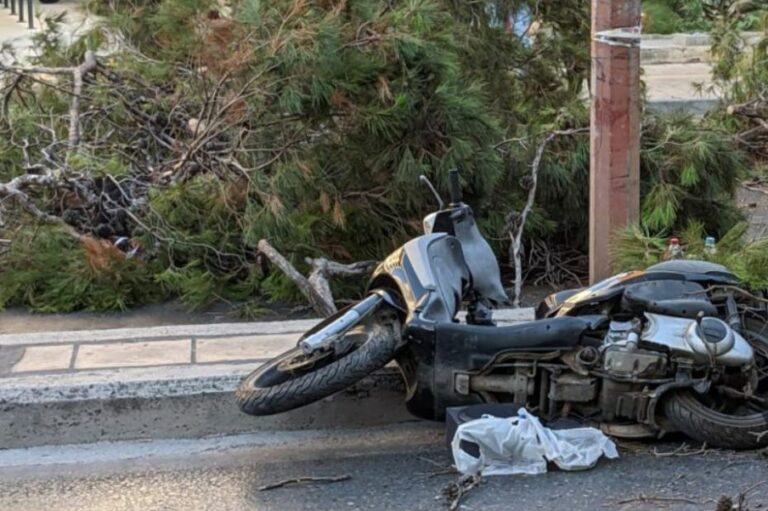 Τραγωδία στην Κρήτη: Νεκρός 50χρονος μοτοσικλετιστής που καταπλακώθηκε από δέντρο