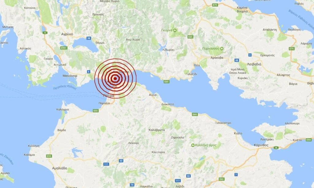 Πάτρα: Σεισμική δόνηση μεγέθους 4,1 βαθμών της κλίμακας Ρίχτερ