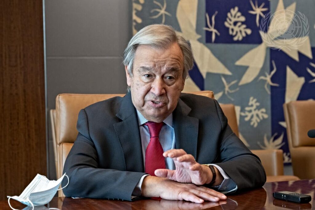 Αντόνιο Γκουτέρες, Γενικός Γραμματέας των Ηνωμένων Εθνών.