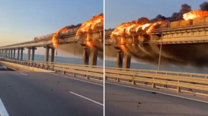 Έκρηξη στη γέφυρα στο Στενό του Κερτς