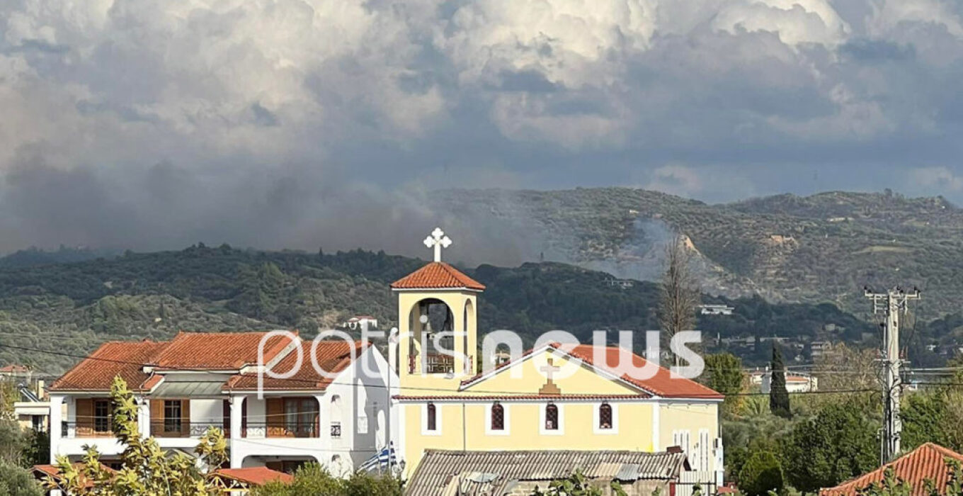 Φωτιά τώρα στο Λαμπέτι Πύργου - Ζητήθηκε συνδρομή από εναέρια μέσα