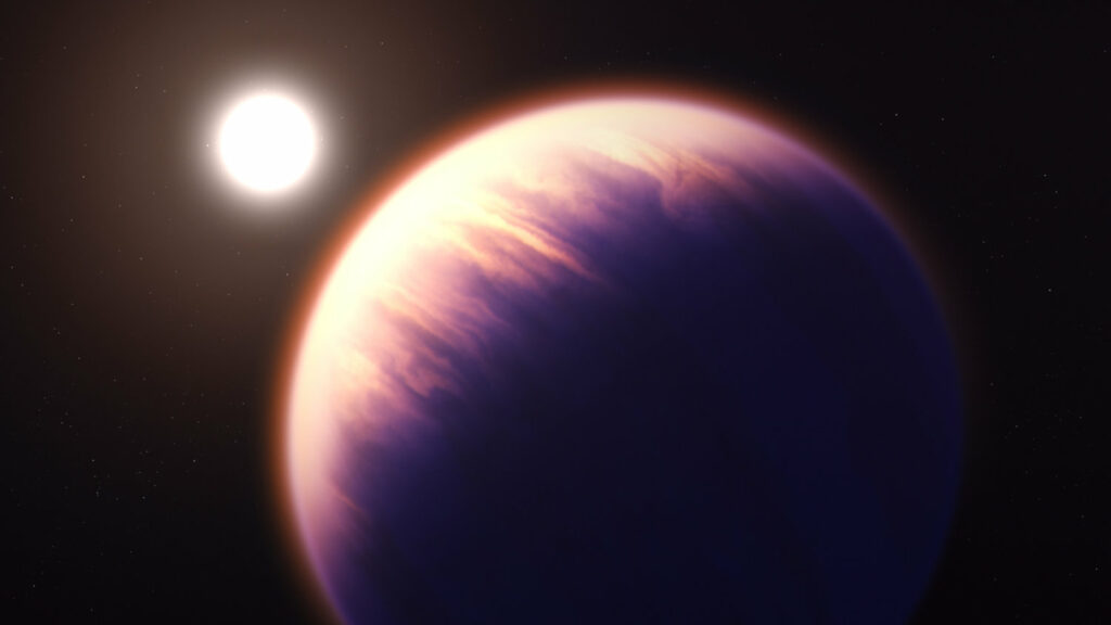 Illustration (Artist’s Impression) of WASP-39 b and Its Star