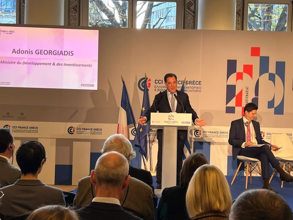 Άδωνις Γεωργιάδης: «Πολύ ισχυρές οι εμπορικές και οι οικονομικές σχέσεις Ελλάδας-Γαλλίας»