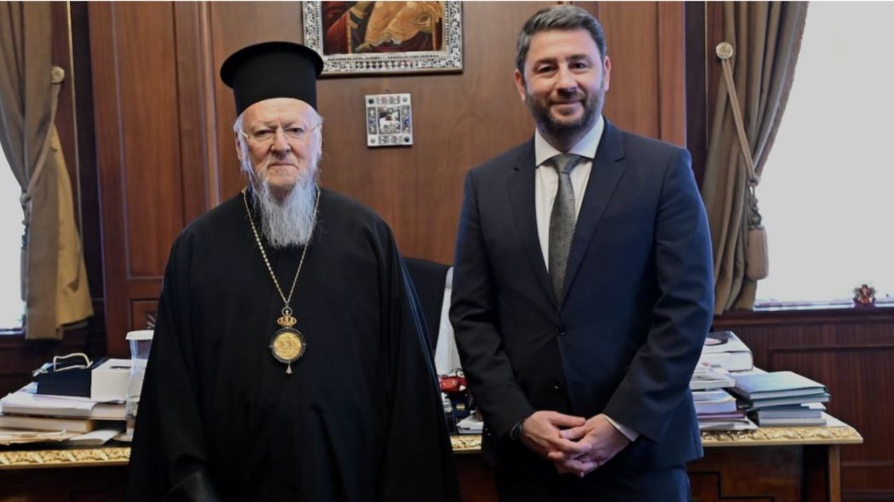Ο Νίκος Ανδρουλάκης συναντήθηκε με τον Οικουμενικό Πατριάρχη