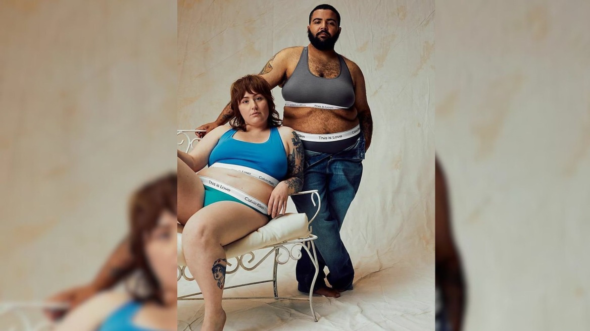 Calvin Klein: Αντιδράσεις για τη διαφήμιση με τρανς άνδρα και plus size μοντέλο να ποζάρουν με αθλητικό σουτιέν