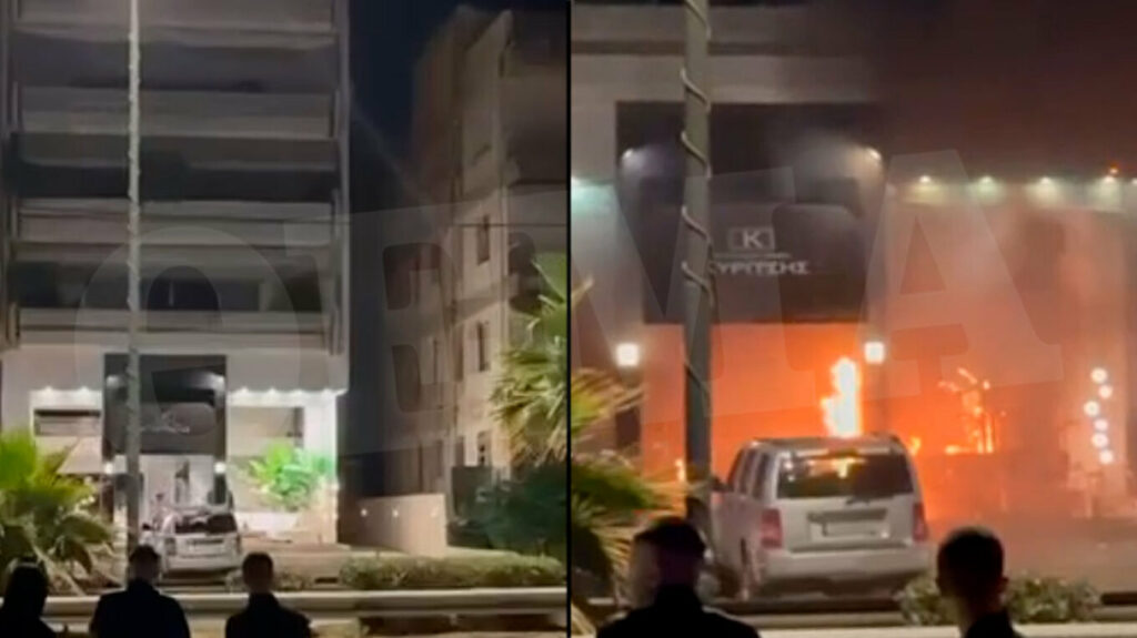 Πυρπόλησαν με μολότοφ κατάστημα επίπλων στην Παραλιακή απέναντι από club γεμάτο κόσμο