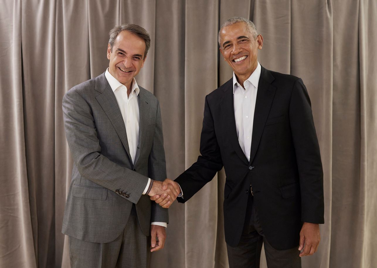 Συνάντηση Μητσοτάκη - Ομπάμα στην Αθήνα: «Συζητήσαμε τις κοινές μας αξίες»