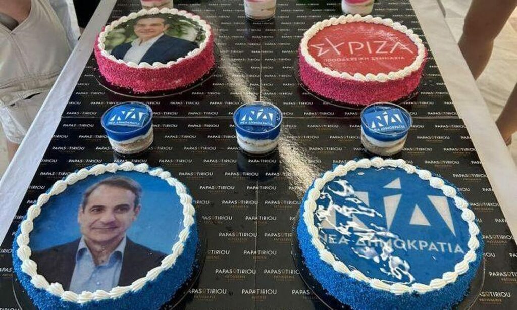 Εκλογές 2023 - Θεσσαλονίκη: Ανάρπαστες οι τούρτες με τα πρόσωπα των πολιτικών αρχηγών - Δείτε φωτογραφίες