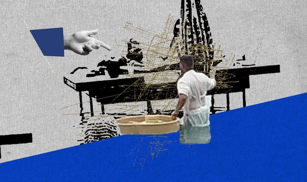 Ο «παράδεισος» εργασίας στη Ρόδο: Το σερβίρισμα στη θάλασσα, οι χαρούμενοι εργαζόμενοι και η αδιάβροχη στολή