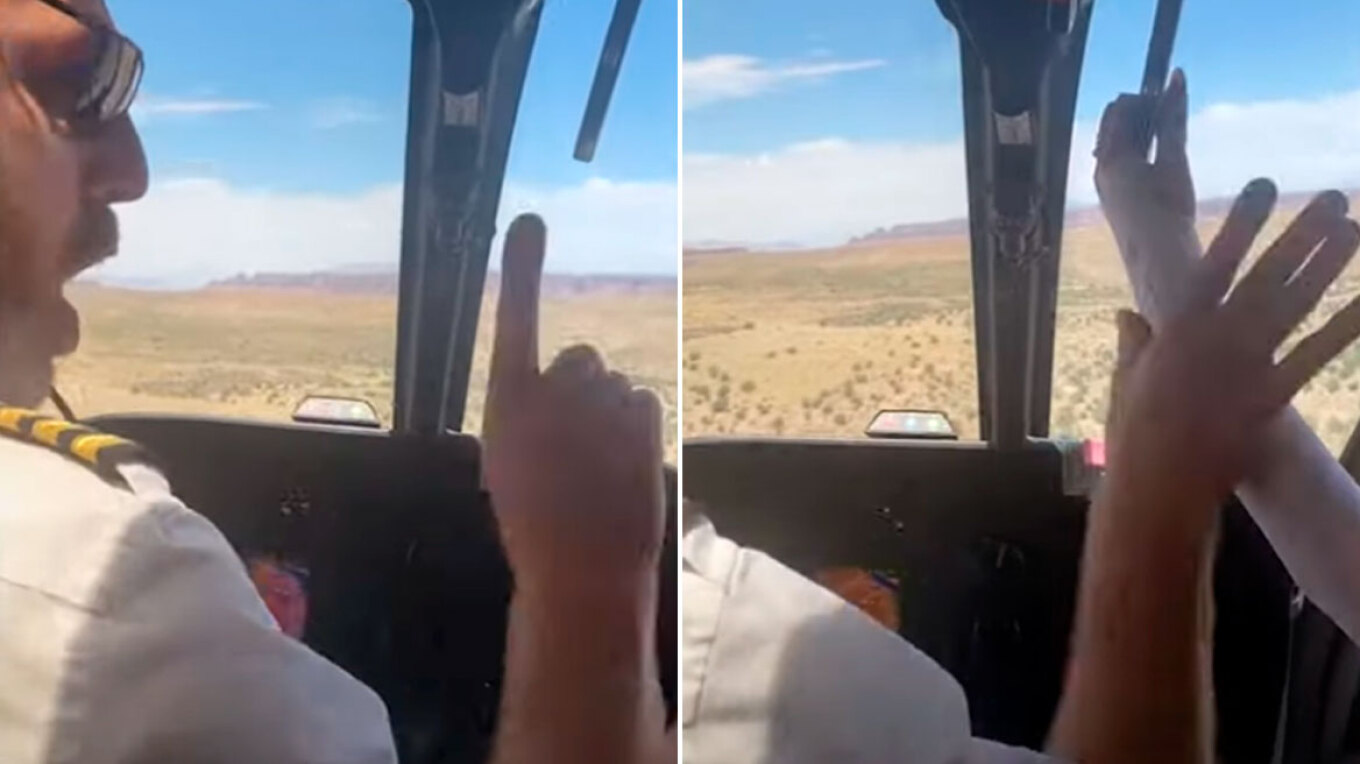 Πιλότος ελικοπτέρου σε τουρίστρια: «Μην το τραβάς, θα μας σκοτώσεις»