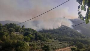 Κέρκυρα - Φωτιά: Δραματική η κατάσταση στις Λούτσες, απειλούνται σπίτια