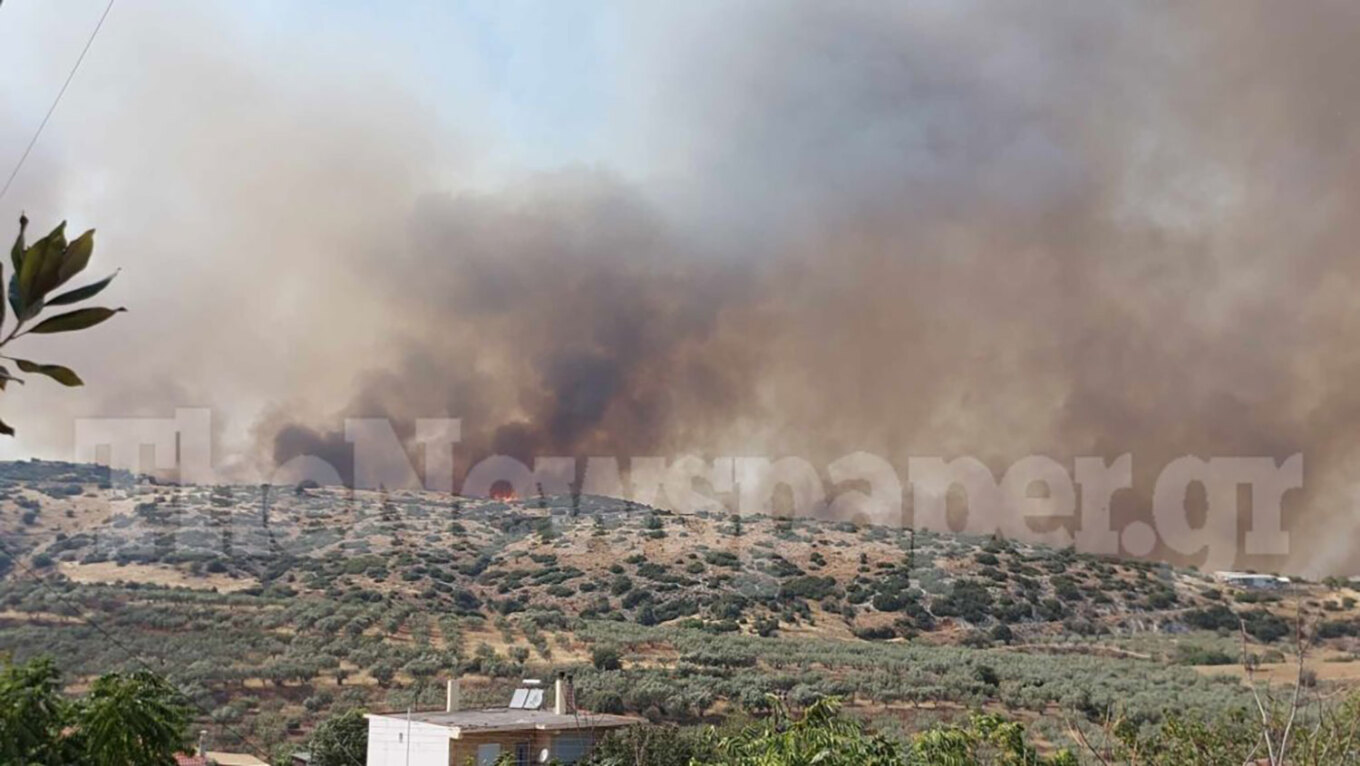 Φωτιά στον Βελεστίνο: Ο Μπέος προειδοποιεί - «Φύγετε, έχει δεξαμενές προπανίου στα 20 μέτρα»