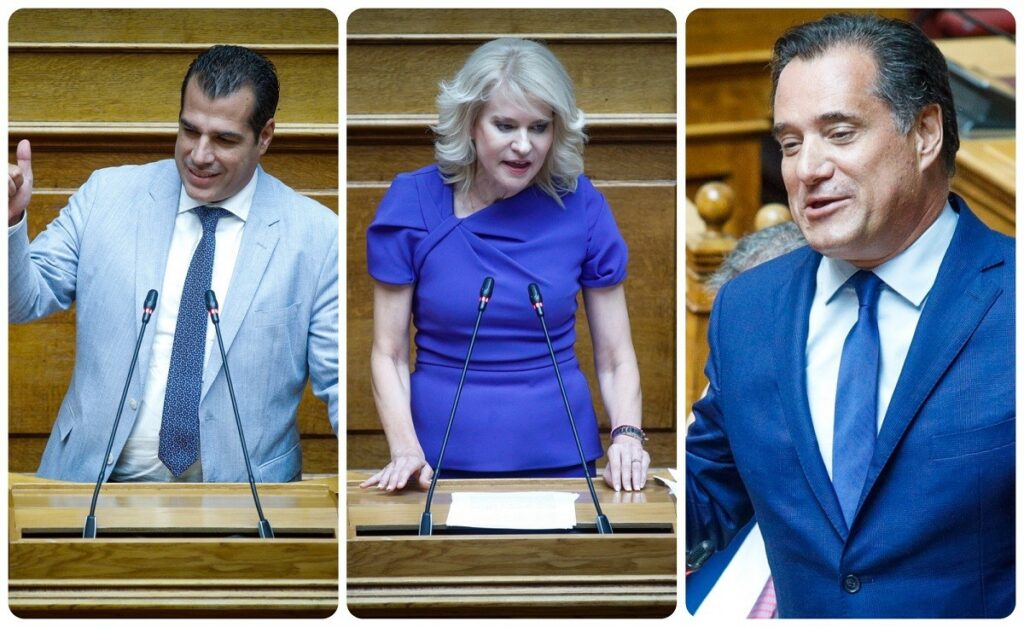 Αδωνις, Πλεύρης και Τζάκρη στη Βουλή έγιναν μαλλιά κουβάρια για τον Κασσελάκη