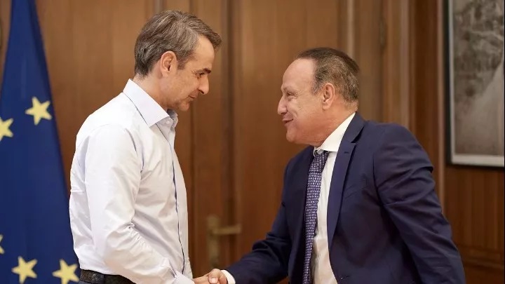Ο Μητσοτάκης βρέθηκε με τον νέο δήμαρχο Θεσσαλονίκης, Στ. Αγγελούδη