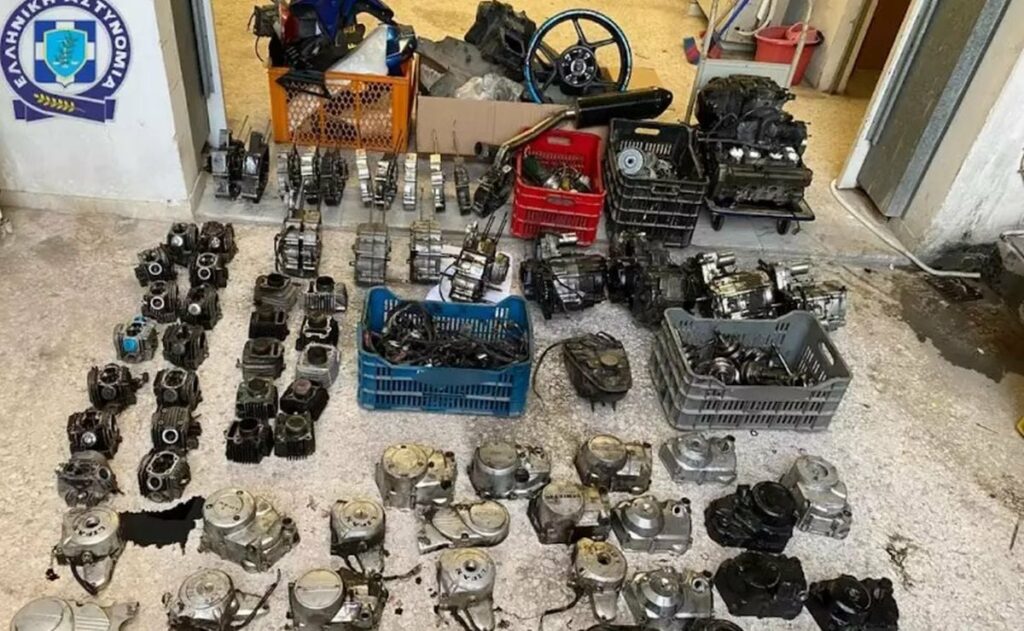 Παράνομο συνεργείο πουλούσε κλεμμένα μέρη μοτοσικλετών (ΦΩΤΟ-ΒΙΝΤΕΟ)