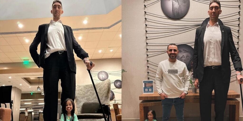 Απίστευτο: Πόζαραν μαζί ο ψηλότερος άνδρας με την πιο μικρόσωμη γυναίκα στον κόσμο