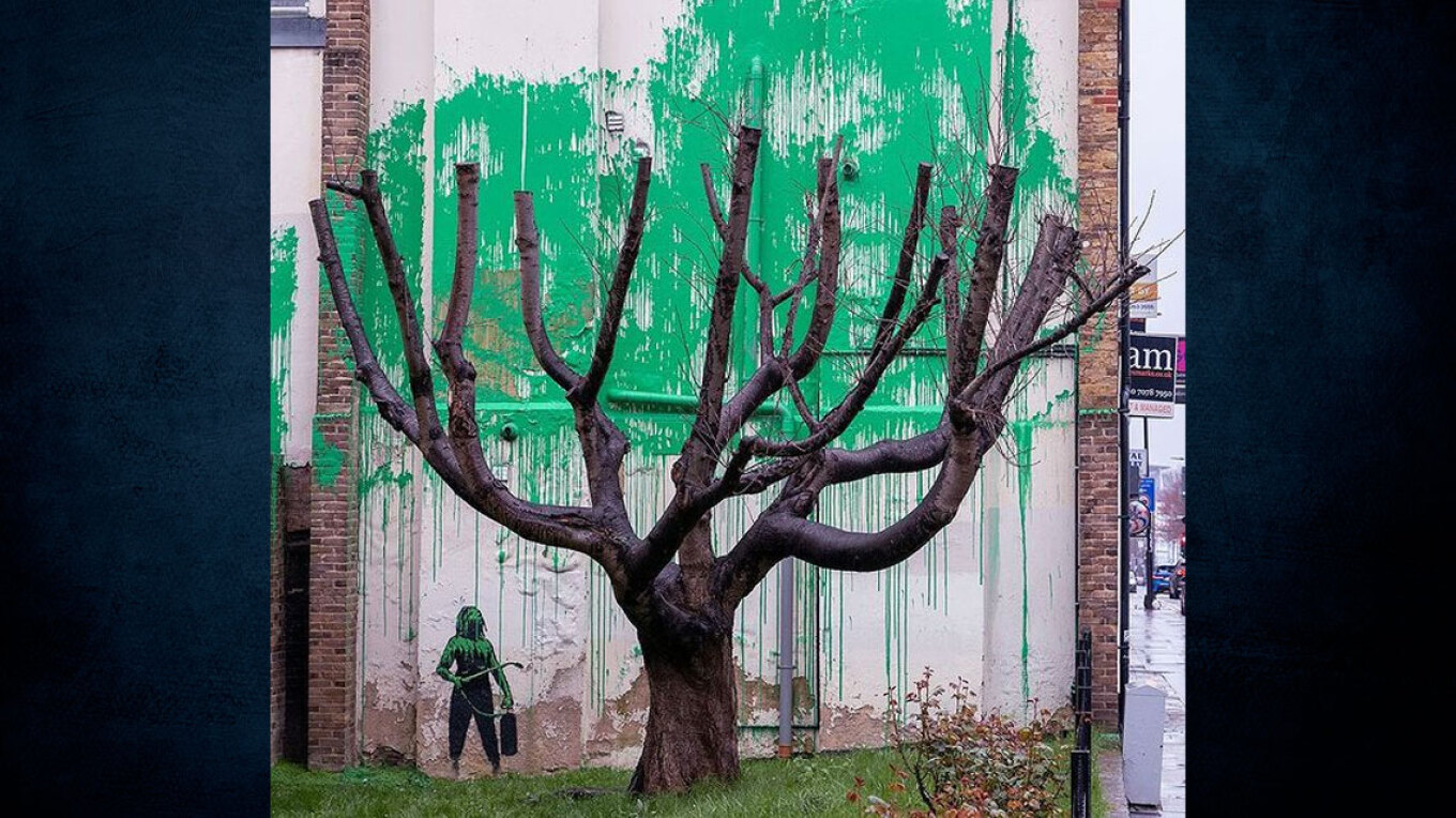 Νέα τοιχογραφία του Banksy στο Λονδίνο - Το μήνυμα του καλλιτέχνη για το περιβάλλον