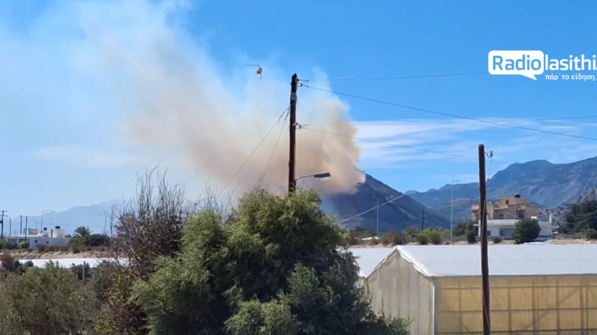 Κρήτη: Οριοθετήθηκε η πυρκαγιά στην Ιεράπετρα - Ισχυρές δυνάμεις παραμένουν στο σημείο