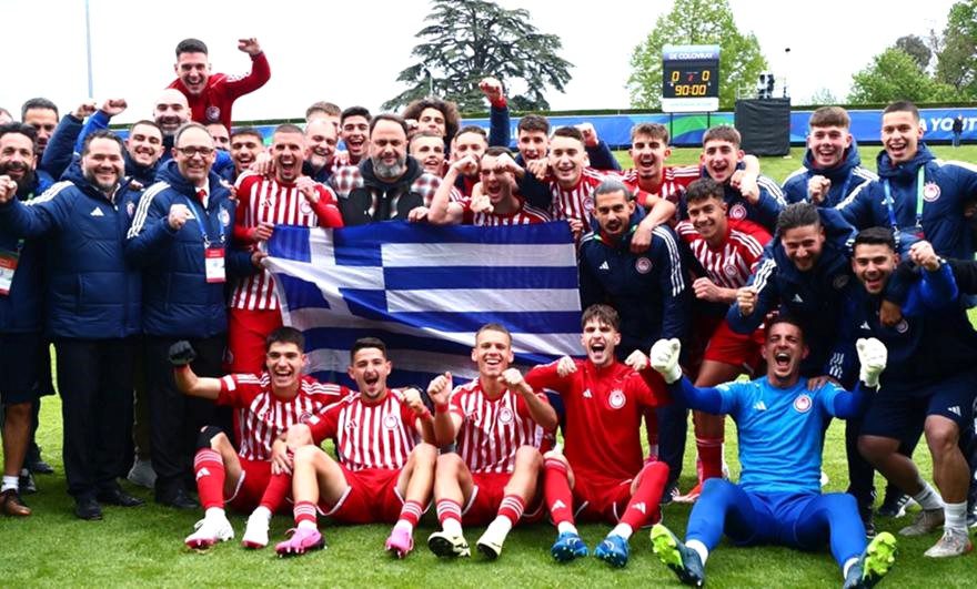 Ο Ολυμπιακός έγραψε ιστορία! Ισοπέδωσε τη Μίλαν με 3-0 και κατέκτησε το Youth League!