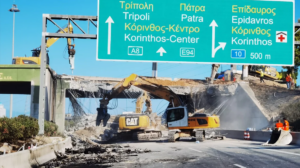 Ισθμός: Σε σκασμένο λάστιχο απέδωσε ο οδηγός του βυτιοφόρου το ατύχημα