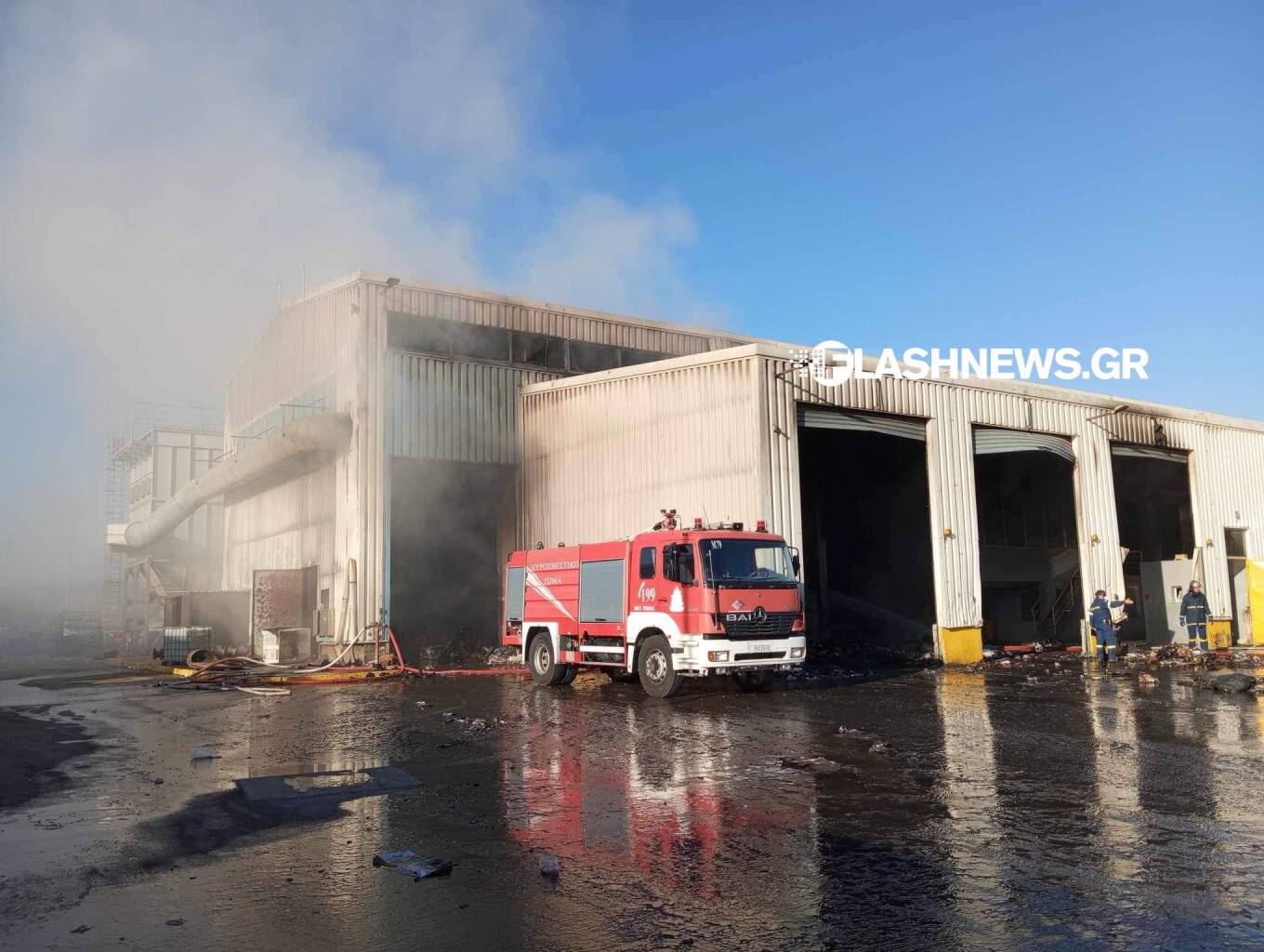 Χανιά: Φωτιά στο εργοστάσιο ανακύκλωσης - Μεγάλη κινητοποίηση της πυροσβεστ