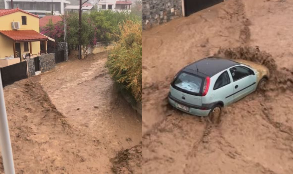 Κρήτη: Εικόνες καταστροφής μετά την χθεσινή κακοκαιρία στο Παλιόκαστρο