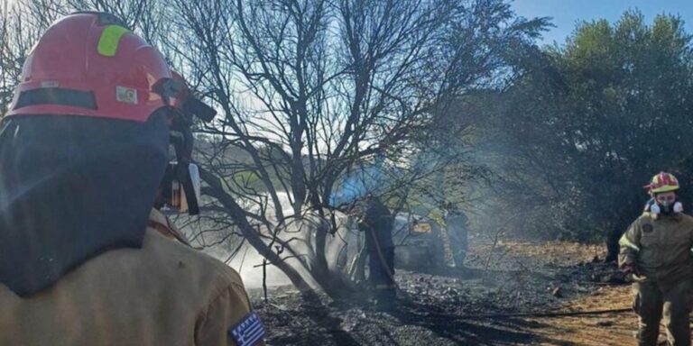 Βίντεο από τη φωτιά που ξέσπασε στην Ανάβυσσο μετά από τροχαίο - Ελέγχθηκε σε λιγότερο από μισή ώρα