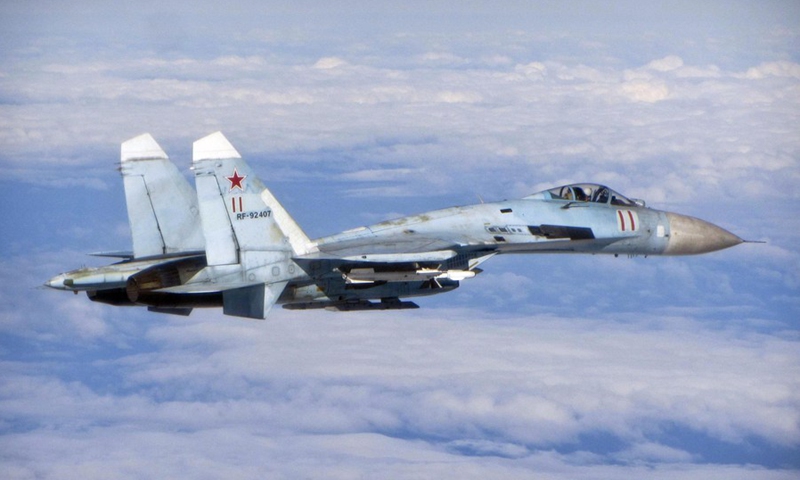 Δύο B-52 Stratofortress των ΗΠΑ σε μία εναέρια... κόντρα με δύο ρώσικα μαχητικά Su-27
