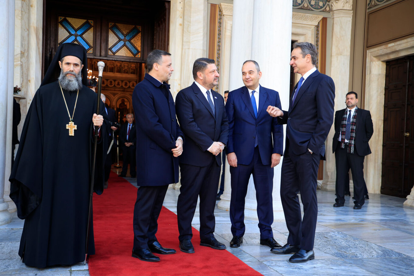 Μητσοτάκης, Ανδρουλάκης, Φάμελλος, Χαρδαλιάς, Δούκας στην δοξολογία για το νέο έτος